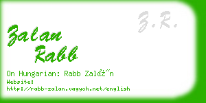 zalan rabb business card